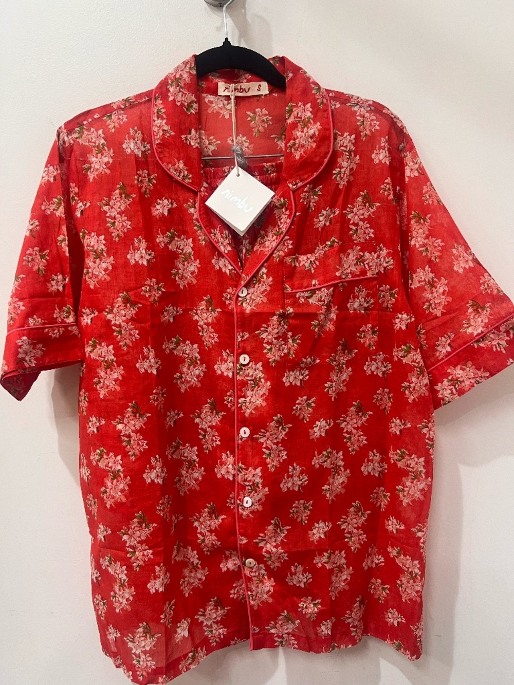 Nimbu Short Sleeve Shirt- Shorts Pajama Set